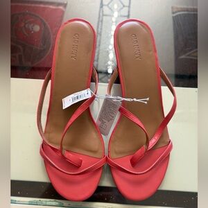 NEW Old Navy Coral Pink Wedge Sandals Thong Slides Size US 9.5